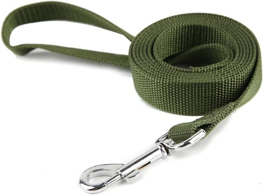 Nylon Dog Training Leash, Traction Rope, 4Ft /5 Foot /6 Feet Long, 5/8 inch 3/4 Inch 1 Inch Wide, for Small and Medium Dogs (3/4'' x 4 F, Green) TAIDA