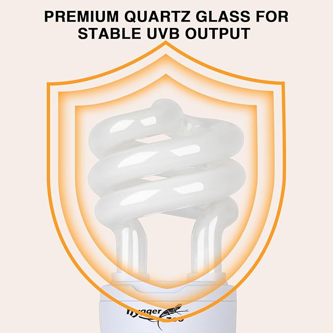 UVB Bulb for Reptiles, 10.0 18W UVA UVB Reptile Light Bulb, UVB Light for Desert Reptiles, Reptile Light Bulb for Common Bearded Dragon, Ponoga Barbata, Red-Eared Slider,Russian Tortoise PAWPICO