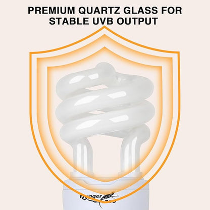 UVB Bulb for Reptiles, 10.0 18W UVA UVB Reptile Light Bulb, UVB Light for Desert Reptiles, Reptile Light Bulb for Common Bearded Dragon, Ponoga Barbata, Red-Eared Slider,Russian Tortoise PAWPICO