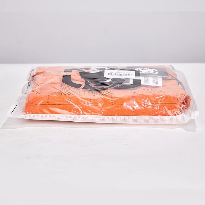 OneTigris No Pull Tactical Dog Harness for Large Dog, Mesh Design Breathable Service Dog Vest with Handle, Military Dog Vest Harness with Molle Panels for Walking Hiking Training (Orange, Large) OneTigris