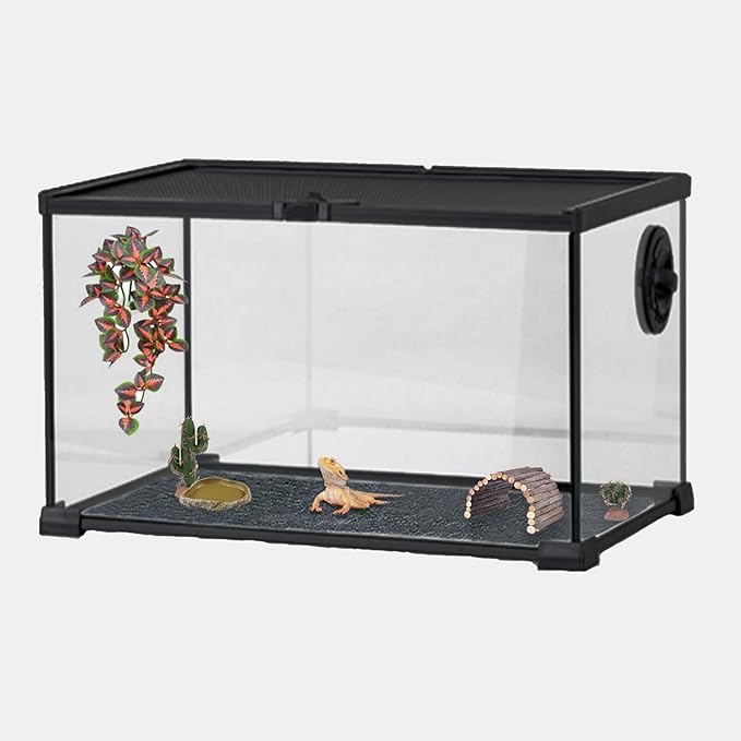 47" x 24" Large Reptile Carpet Terrarium Liner Bedding Reptile Substrate Mat Tank Accessories for Bearded Dragon Snake Lizard Tortoise Leopard Gecko (Grey) Mechpia