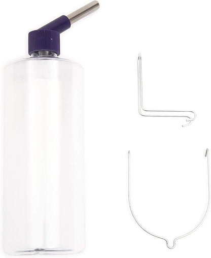 Lixit Standard Cage Water Bottles for Rabbits, Ferrets, Guinea Pigs, Hamsters, Rats, Mice and Other Small Animal's (32 Ounce, Clear) Lixit