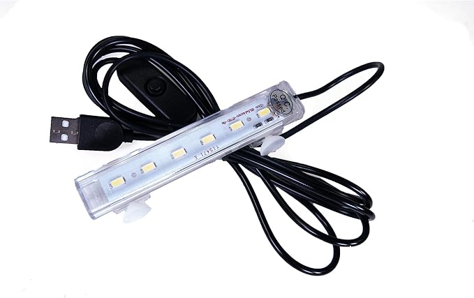 Penn-Plax Cascade Ultra Bright Fully Submersible Aquarium LED Accent Light with USB Power Cord – Great for Desktop and Nano Fish Tanks – White Penn-Plax