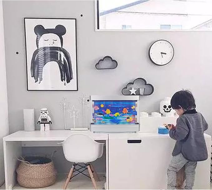 Fake Aquarium Decorative Lamp Artificial Tropical Fish Tank Motion Night Light Virtual Moving Imitating Ocean JINYEEZY