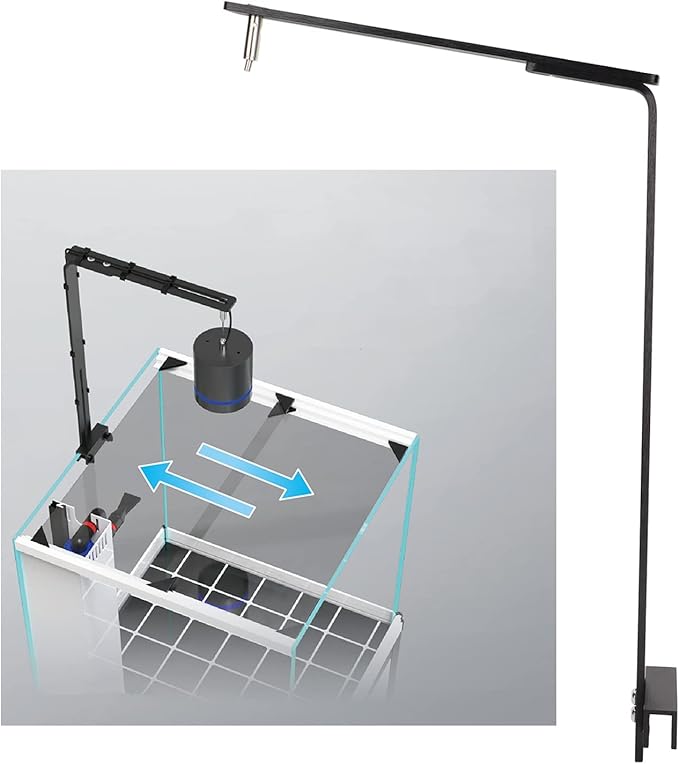Tnfeeon Fish Drop Light Mount, Light Holder Metal Lamp Bracket Support for Reptile Glass Terrarium Full Spectrum Drop Light Tnfeeon