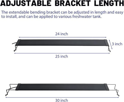 Aquarium LED Light Fish Tank Light (24-30”) Waterrebirth