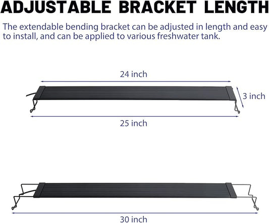 Aquarium LED Light Fish Tank Light (24-30”) Waterrebirth