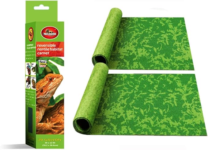 Reptile Carpet, 30 * 12in Pet Terrarium Liner,Reptiles Cage Mat/Substrate for Snakes, Chameleons, Geckos and Kitchen Use(2sheets) with Tweezers Feeding Tongs bestchoiceforyourreptiles