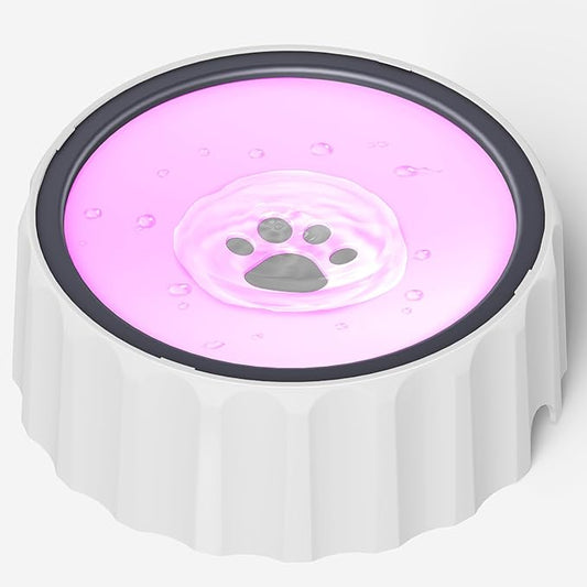Dog Water Bowl No Spill 70oz/2L Large Capacity Dog Water Bowl Dispenser Non Slip No Splash Dog Water Bowl Pet Slow Feeder No Drip Dog Water Bowl on Vehicle Slow Water Bowl for Dogs and Cat Pink - PAWPICO