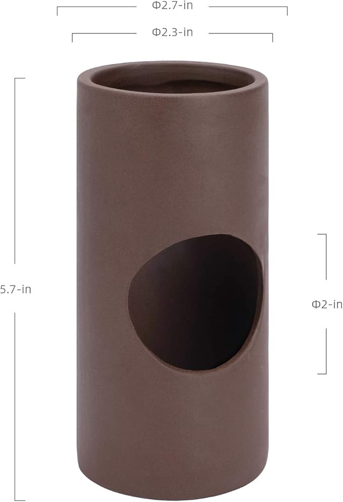 Niteangel Ceramic Hamster Tunnel & Tubes Hideout: for Dwarf Robo Syrian Hamsters Mice Rats or Other Small Animals (Tunnel - Small) Niteangel