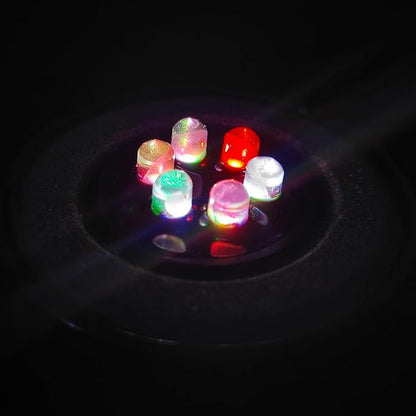 NICREW Multi-Colored LED Aquarium Bubbling Stone Disk, Round Fish Tank Bubbler with Auto Color Changing LEDs NICREW