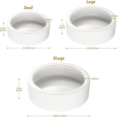 Reptile Food Dish Bowl, Worm Water Dish Small (2.75in) Lizard Gecko Ceramic Pet Bowl, Mealworms Bowls for Leopard Bearded Dragon Chameleon Hermit Crab Dubia Cricket Anti-Escape Superworm Feeder 2 Pack HELIME