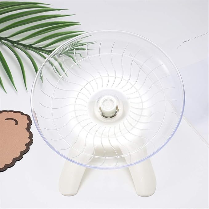 Hamster Flying Saucer Silent Running Exercise Wheel for Hamsters, Gerbils, Mice,Hedgehog and Other Small Pets Silent Running Wheel Hamster Wheel (White) Nawhed