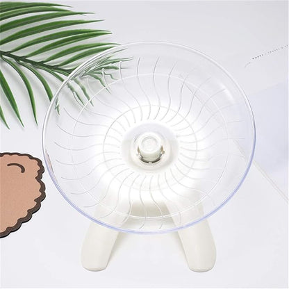Hamster Flying Saucer Silent Running Exercise Wheel for Hamsters, Gerbils, Mice,Hedgehog and Other Small Pets Silent Running Wheel Hamster Wheel (White) Nawhed