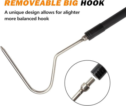 44 inch Snake Hook Catcher Stick Tongs Grabber Handling Tool Kit for Rattlesnakes Python Copperhead Removal Catching Dutypro