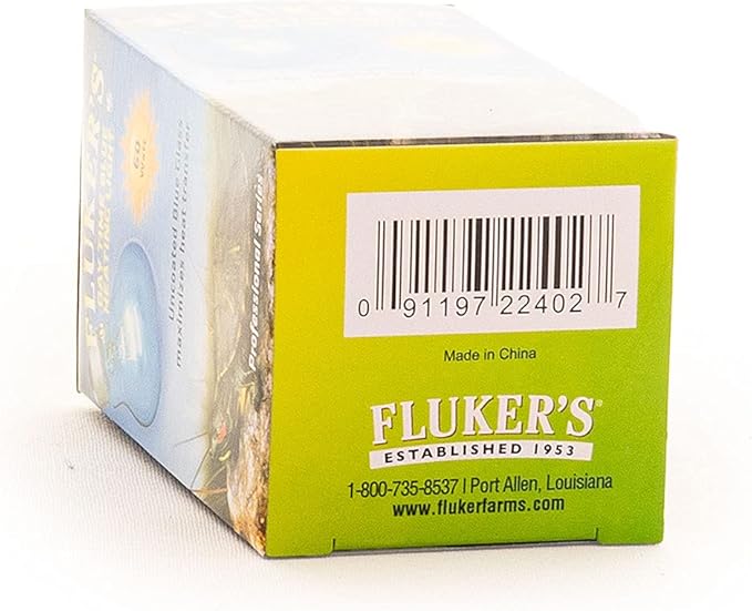 Fluker's Reptile Incandescent Blue Daylight Bulb for Reptiles and Amphibians, 60 Watt Flukers
