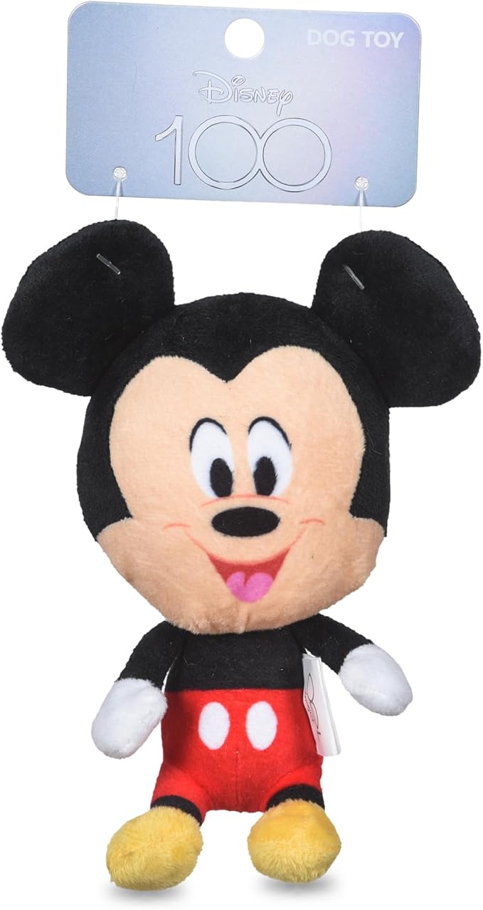 Mickey Mouse Plush Squeaky Dog Toy 6in | Disney Dog Toys | Plush Squeaker Toy for Dogs Inspired by Mickey Mouse, Disney Mickey and Friends - PAWPICO