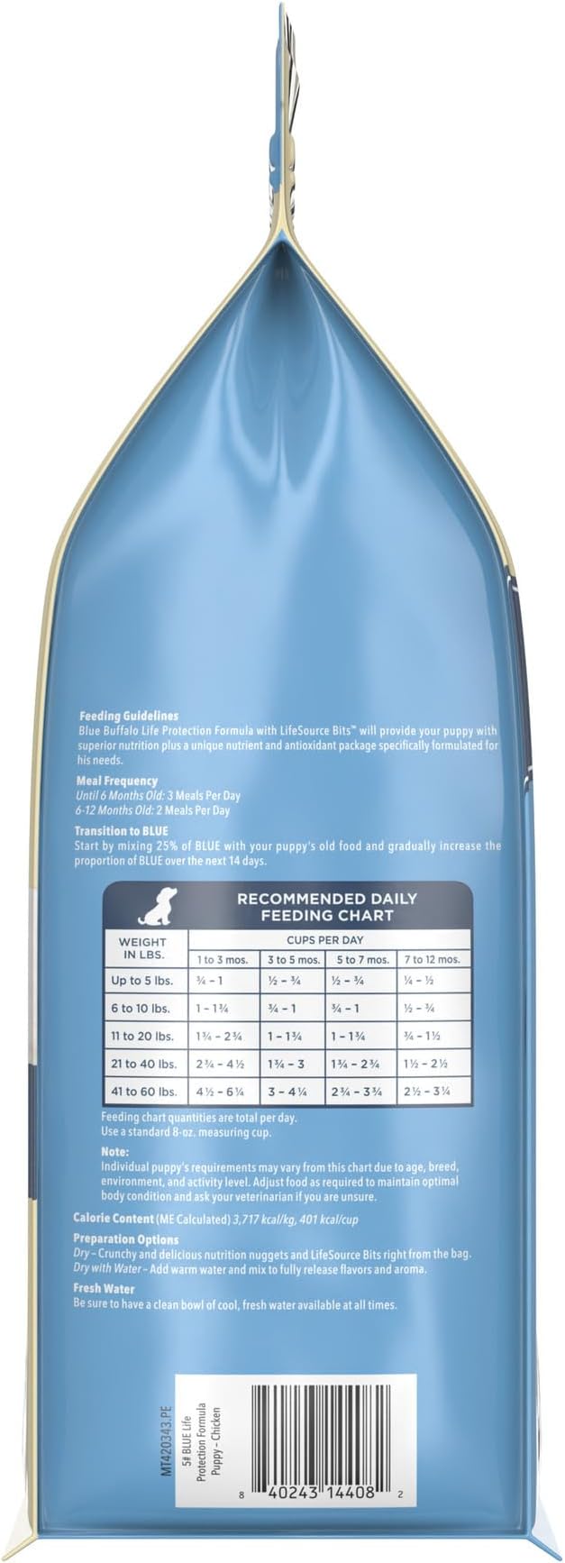 Blue Buffalo Life Protection Formula Puppy Dry Dog Food with DHA and ARA, Made with Natural Ingredients, Chicken & Brown Rice Recipe, 5-lb Bag - PAWPICO