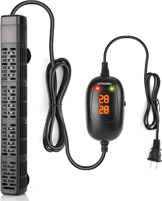 HiTauing Aquarium Heater, 50W/100W/200W/300W/500W Submersible Fish Tank Heater with Over-Temperature Protection and Automatic Power-Off When Leaving Water for Saltwater and Freshwater HiTauing