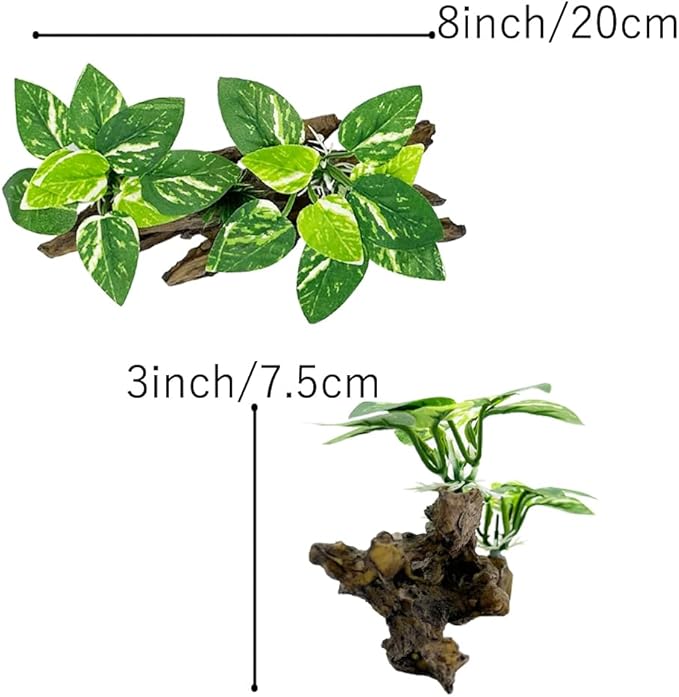 Smoothedo-Pets Fish Tank Decorations Aquarium Decor Ornaments Betta Silk Leaf pad Hammock Artifical Driftwood Cave Goldfish Bowl Accessories (Type-B) EnvironmentFriendlyArtificialPlasticPlantAquariumDecoration