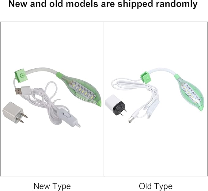 Clip On Aquarium LED Light, Mini USB Tortoise Fish Tank Aquarium LED with No Strobe, Clip On Leaf Head Ligh with US Plug 100-240V, for Aquatic Plant Growing(green blue white light) DAUERHAFT