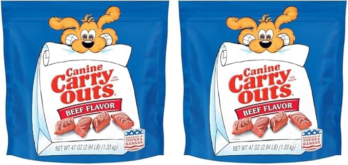 Canine Carry Outs Dog Treats, Beef Flavor, 47 Ounce (Pack of 2) - PAWPICO