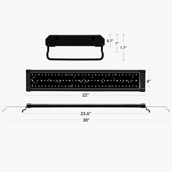 NICREW 24W Saltwater Aquarium Light, Marine LED Reef Light for Corals, Programmable Timer Controller, 24 to 30-Inch NICREW