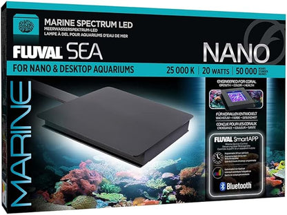 Fluval SEA Marine Nano LED Aquarium Lighting with Bluetooth, 20 Watts,Glass Fluval