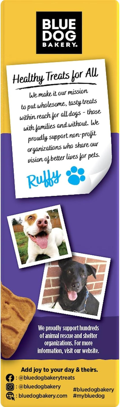 Blue Dog Bakery Natural Dog Treats, More Crunch Large, Assorted Flavors, 18oz Box, 1 Box - PAWPICO