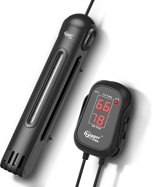 hygger 300W Submersible Aquarium Heater with Digital Controller, Auto Shut Off Fish Tank Heater for 40-65 Gallon Freshwater/Saltwater Reef Tank hygger