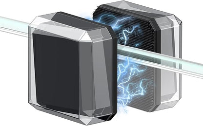 Pawfly Magnetic Aquarium Glass Cleaner 1 Inch Mini Aquarium Magnetic Brush Fish Tank Magnetic Glass Cleaner Small Stain Scrubber Brush Aquarium Cleaning Tool for 1/5 Inch Thick Glass (Non-Floatable) Pawfly