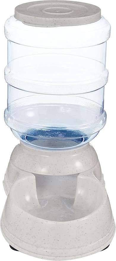 Amazon Basics Gravity Pet Food Feeder for Dogs and Cats, Small, 6-Pound Capacity, Gray - PAWPICO