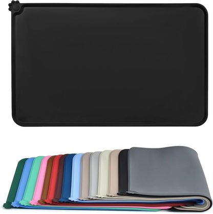 AUDWUD Silicone Waterproof Dog Cat Pet Feeding Mats,Anti Slip Pet Bowl Mats,Pet Feeding Mat,21" x 15" - PAWPICO