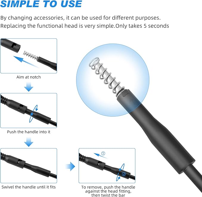 hygger Small Fish Tank Cleaner, Aquarium Cleaning Tools Kit with Handle, Seaweed Scraper, Fishing Net, Sponge Brush,Wall Brush (M) hygger