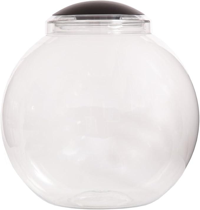 Koller Products 3-Gallon Globe Fish Bowl, Impact- Resistant Plastic Fish Tank with LED Lighting, Crystal-Clear Clarity, Desktop Aquarium Tank for Betta Nano Goldfish Peacockfish Zebrafish, Home Décor DISCOVERTHEEXCITINGWORLDOFKEEPINGTROPICALFISH