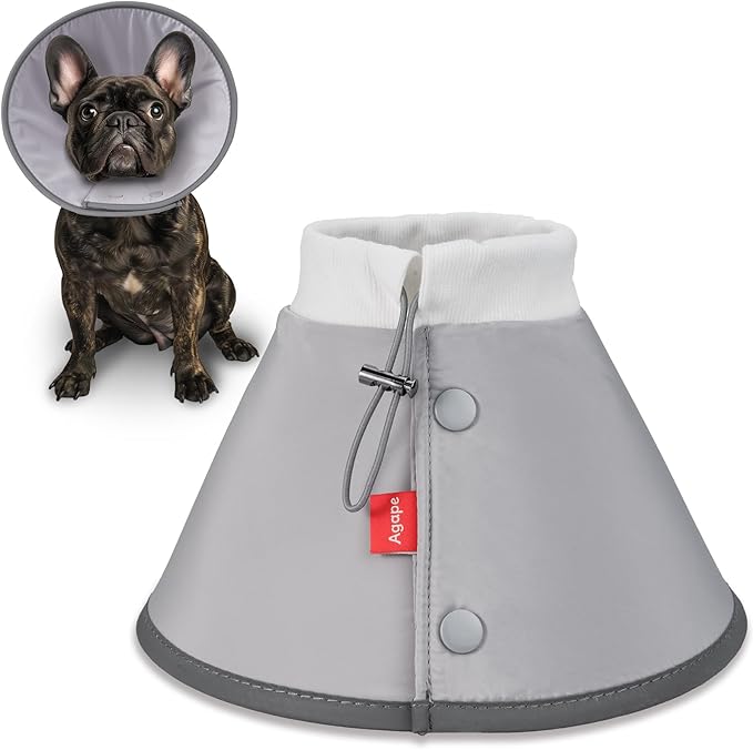 Agape Soft Dog Cone for Small Dogs & Cats, Comfy Dog Recovery Collar After Surgery, Adjustable E Collar Alternative to Stop Licking, Protective Elizabethan Collar for Pup&Kitty, Comfortable Dog Cones Agape