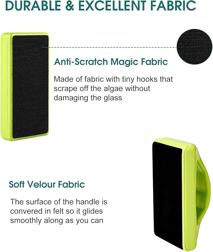 KEDSUM Magnetic Aquarium Fish Tank Cleaner, Fish Tank Glass Cleaner, Floating Clean Brush with Handle Design KEDSUM