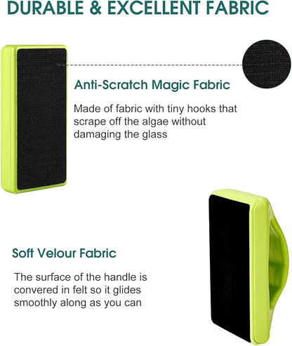 KEDSUM Magnetic Aquarium Fish Tank Cleaner, Fish Tank Glass Cleaner, Floating Clean Brush with Handle Design KEDSUM