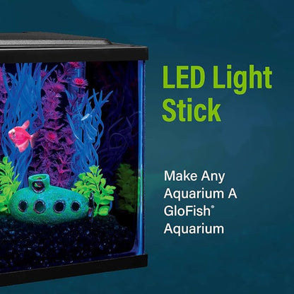 GloFish 10 Inch LED Light Stick 2 Count - White and Blue Aquarium Lights - Tank Sizes Up to 75 Gallons GloFish