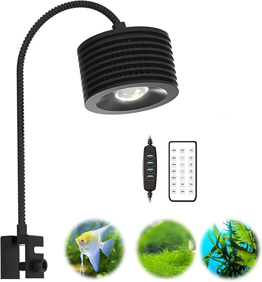 Lominie Full Spectrum Aquarium Light, Adjustable Saltwater Freshwater Super Bright Fish Tank Light for Reef, Coral, Planted Nano Aquarium Tank (A-20 Freshwater 16W Lominie