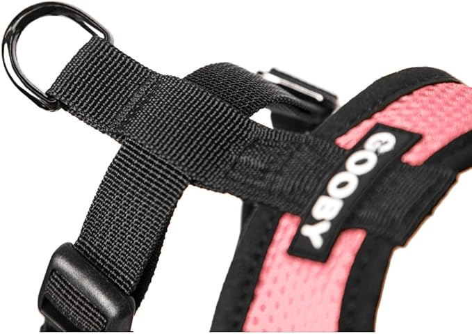 Gooby - Comfort X Head-In Harness, Choke Free Small Dog Harness with Micro Suede Trimming and Patented X Frame, Pink, Small (5-9 lbs) Gooby