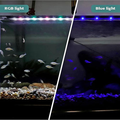 hygger 23W Full Spectrum Aquarium LED Light with 10 Levels of Brightness, White Blue Red Green LEDs,6H8H12H Timer,RGB Light for 32-40IN Freshwater Fish Tank, Aquatic Plants Tropical Ornamental Fish hygger