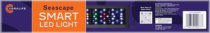 Coralife Fish Tank Aquarium Seascape WiFi/Bluetooth Smart LED Light Fixture, 18-24" Coralife