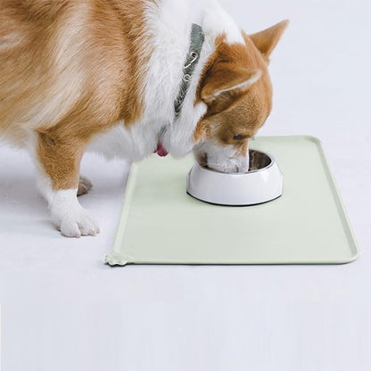 AUDWUD Silicone Waterproof Dog Cat Pet Feeding Mats,Anti Slip Pet Bowl Mats,Pet Feeding Mat,21" x 15" - PAWPICO