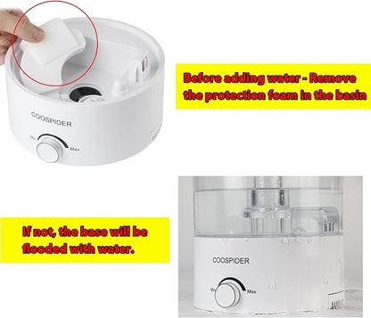 Coospider Top Fill Reptile Fogger Terrariums Humidifier Fog Machine 4.2L Large Size Perfect for Various Reptiles/Amphibians/Herps/Paludarium/Vivarium Coospider