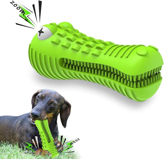 Dog Toys for Aggressive Chewers Large Medium Breed Dog Chew Toys Dog Toothbrush Nearly Indestructible Squeaky Interactive Tough Extremely Durable Toys for Medium Large Dogs - PAWPICO