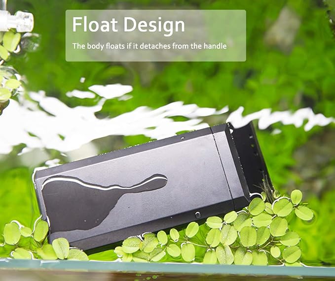 hygger Strong Magnetic Aquarium Glass Cleaner Algae Scrubber Magnet Cleaning Tool with Scraper Blade Floating Brush for 1/5" - 3/8" Glass Tank (Freshwater & Saltwater) Small hygger