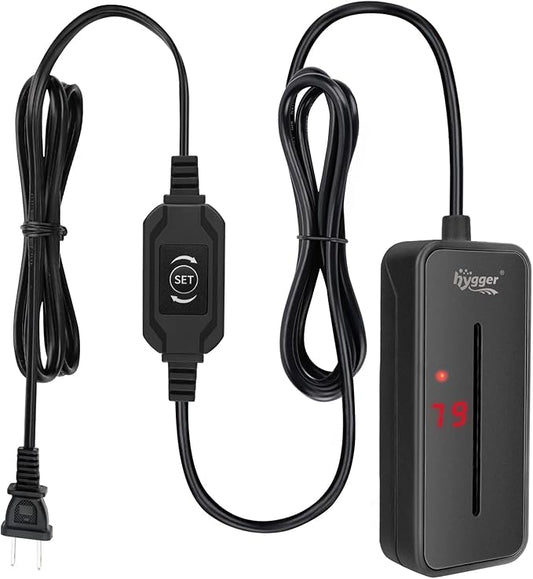 hygger Small Submersible Aquarium Heater 15W Mini Betta Fish Tank Heater with Thermostat for 1-2.5 Gallon Saltwater Freshwater hygger