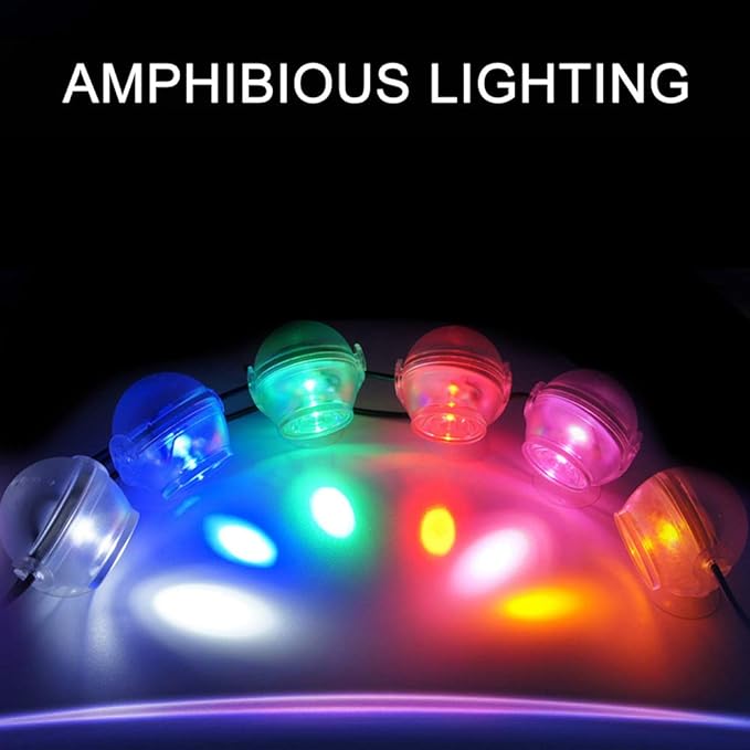 GLOGLOW Aquarium Lights, Plastic LED Fish Colourful Gradient Submersible Night Spot Light LED Aquarium Light Fish Colored Light(US Plug Colourful) Aquarium Lights GLOGLOW