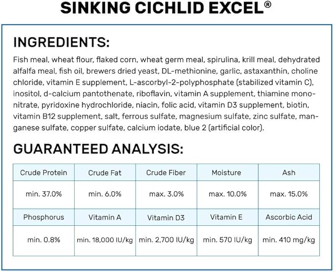 Hikari 12-Ounce Cichlid Excel Sinking Pellets for Pets, Mini Hikari